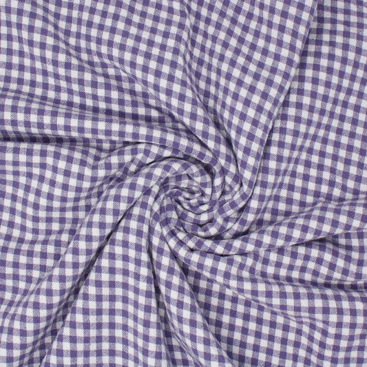 Lady Franklin Organic Cotton Gingham Grape ½ yd-Fabric-Spool of Thread