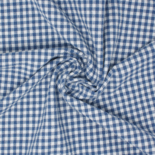 Lady Franklin Organic Cotton Gingham Marine ½ yd-Fabric-Spool of Thread