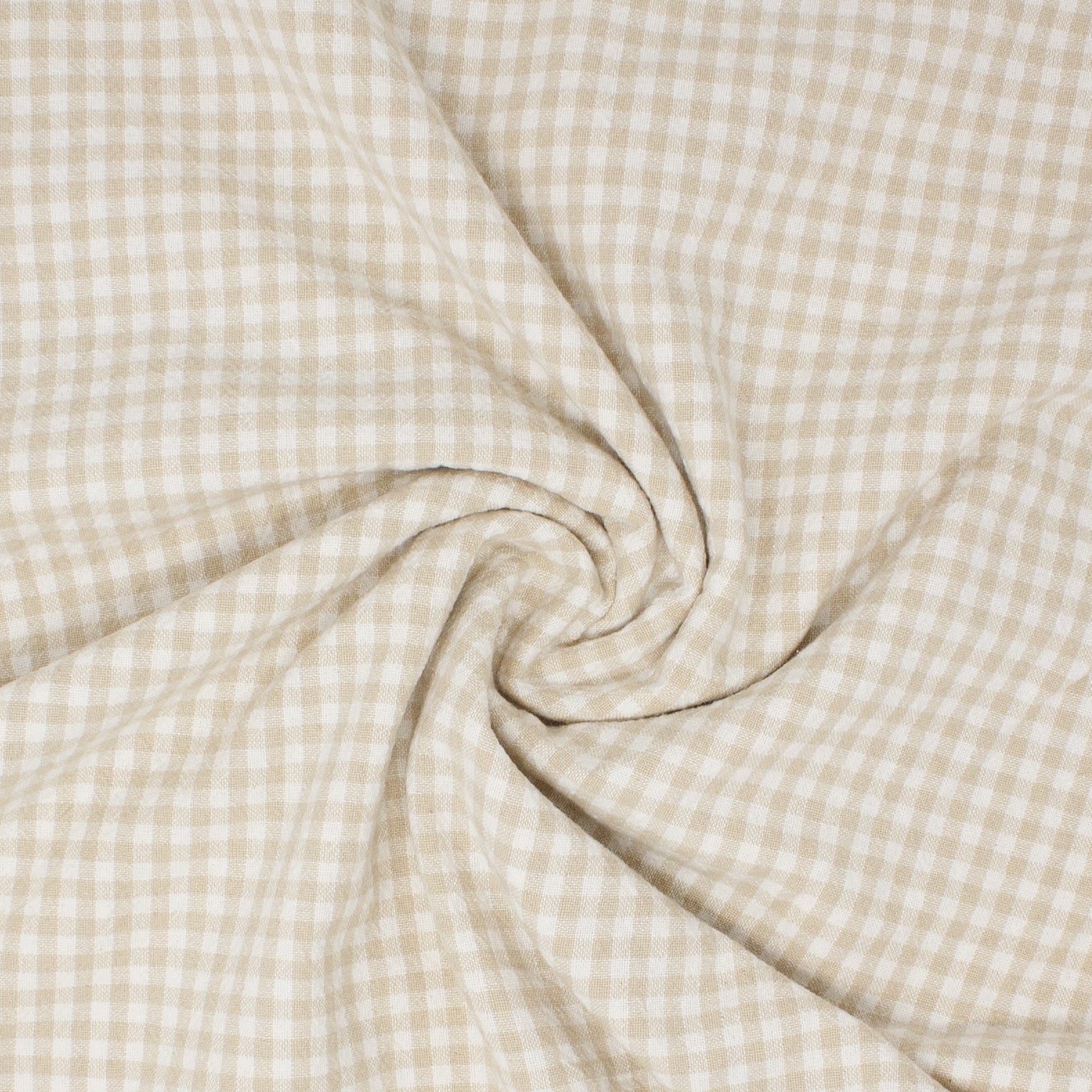 Lady Franklin Organic Cotton Gingham Straw Bale ½ yd-Fabric-Spool of Thread