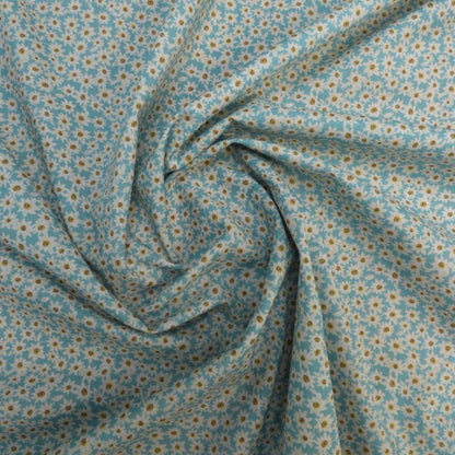 Lady McElroy Cotton Lawn Lille Daisy Blue ½ yd-Fabric-Spool of Thread