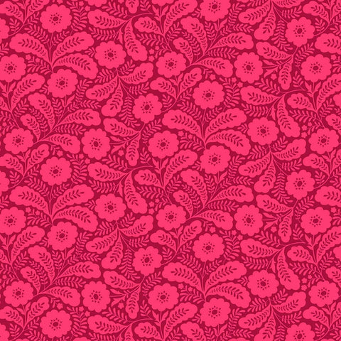 Local Honey Floral Raspberry ½ yd-Fabric-Spool of Thread