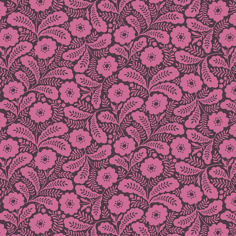 Local Honey Floral Violet ½ yd-Fabric-Spool of Thread