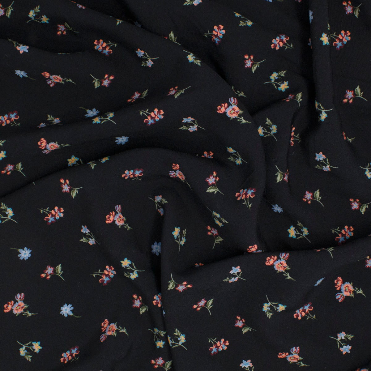 Louise Rayon Flowershop Midnight Black ½ yd-Fabric-Spool of Thread