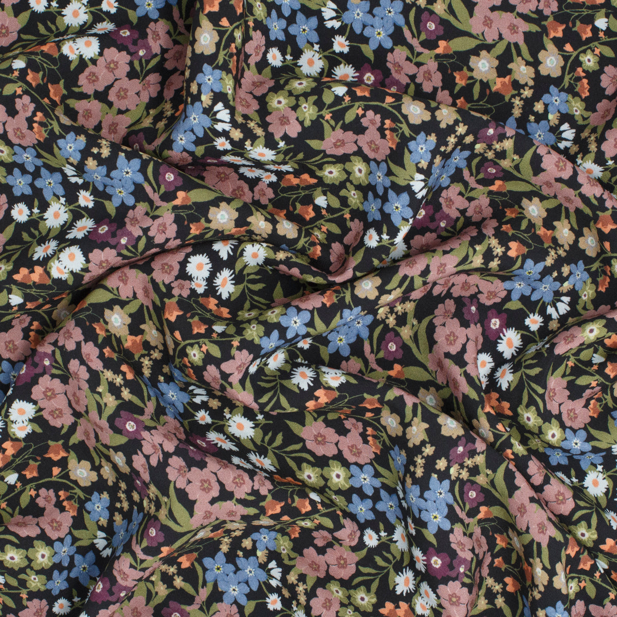 Louise Rayon Meadow Black ½ yd-Fabric-Spool of Thread