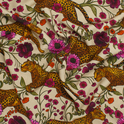 Louise Viscose Leopard Cream ½ yd-Fabric-Spool of Thread