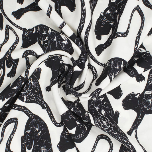 Louise Viscose Panther Ink Black ½ yd-Fabric-Spool of Thread