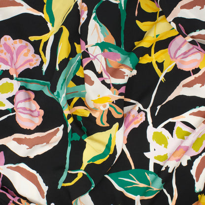 Lousie Viscose Blossom Black ½ yd-Fabric-Spool of Thread