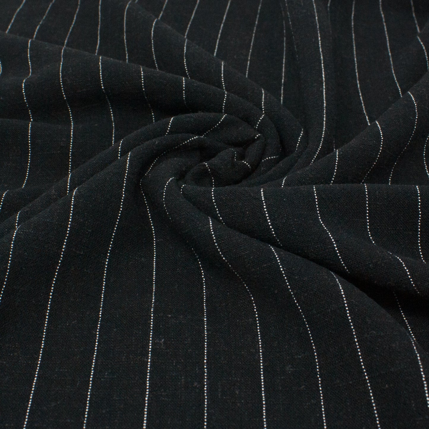 Lulu Rayon Linen Noil Stripe Ink ½ yd-Fabric-Spool of Thread