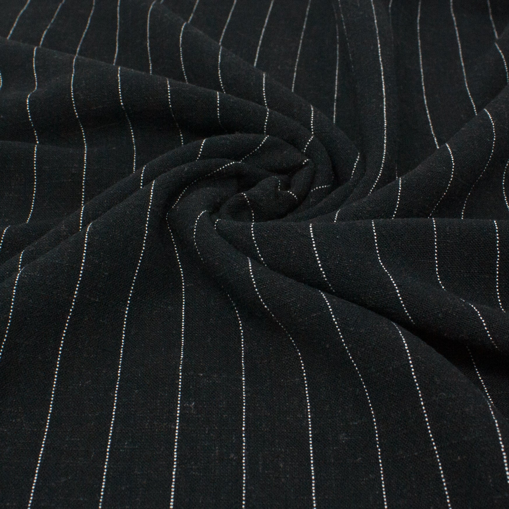 Lulu Rayon Linen Noil Stripe Ink ½ yd-Fabric-Spool of Thread