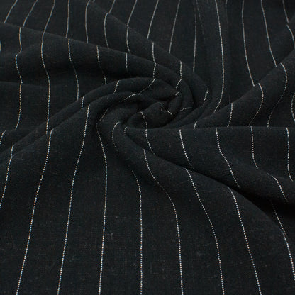 Lulu Rayon Linen Noil Stripe Ink ½ yd-Fabric-Spool of Thread