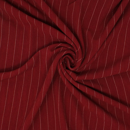 Lulu Rayon Linen Noil Stripe Maroon ½ yd-Fabric-Spool of Thread