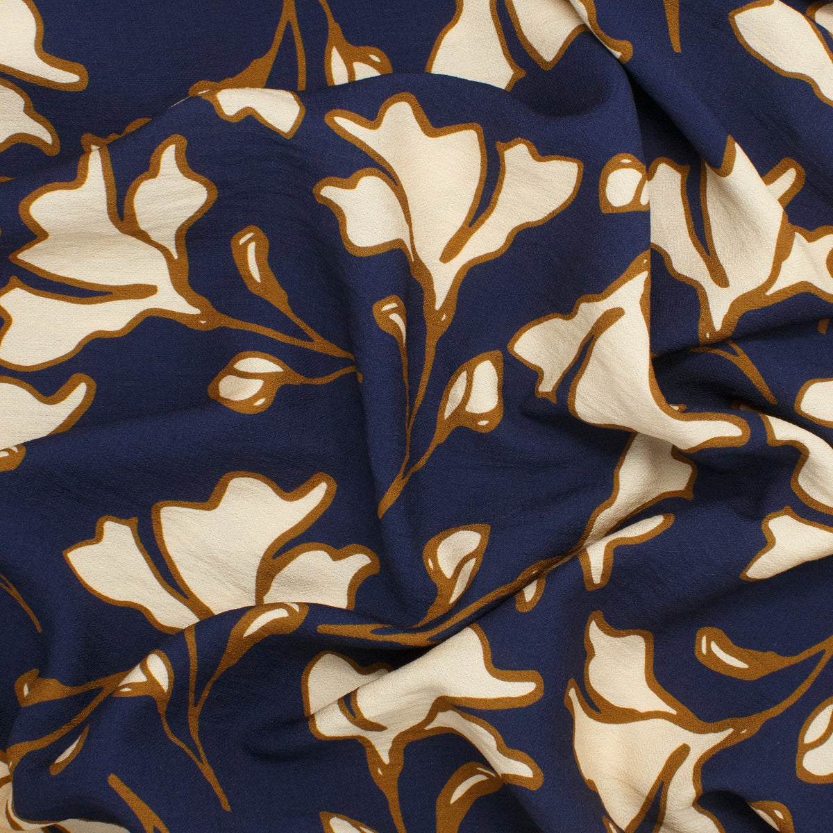 Lynn Rayon Slub Crepe Stem Cream ½ yd-Fabric-Spool of Thread