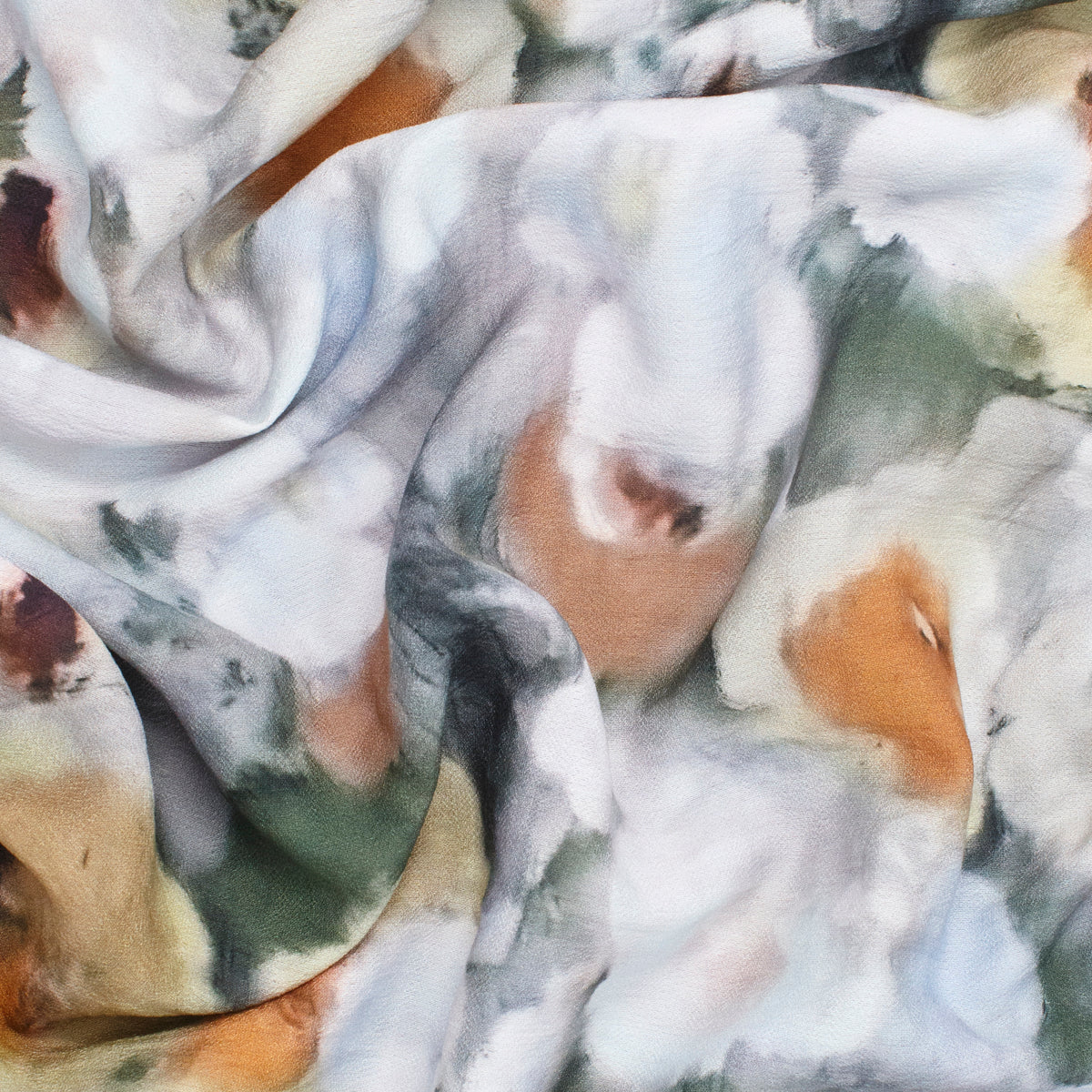Lynn Rayon Slub Crepe Watercolour Blue ½ yd-Fabric-Spool of Thread