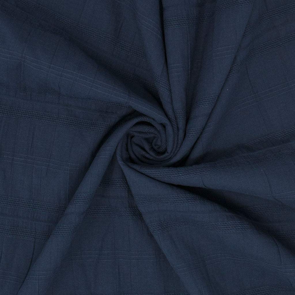 Maris Textured Cotton Deep Blue ½ yd-Fabric-Spool of Thread