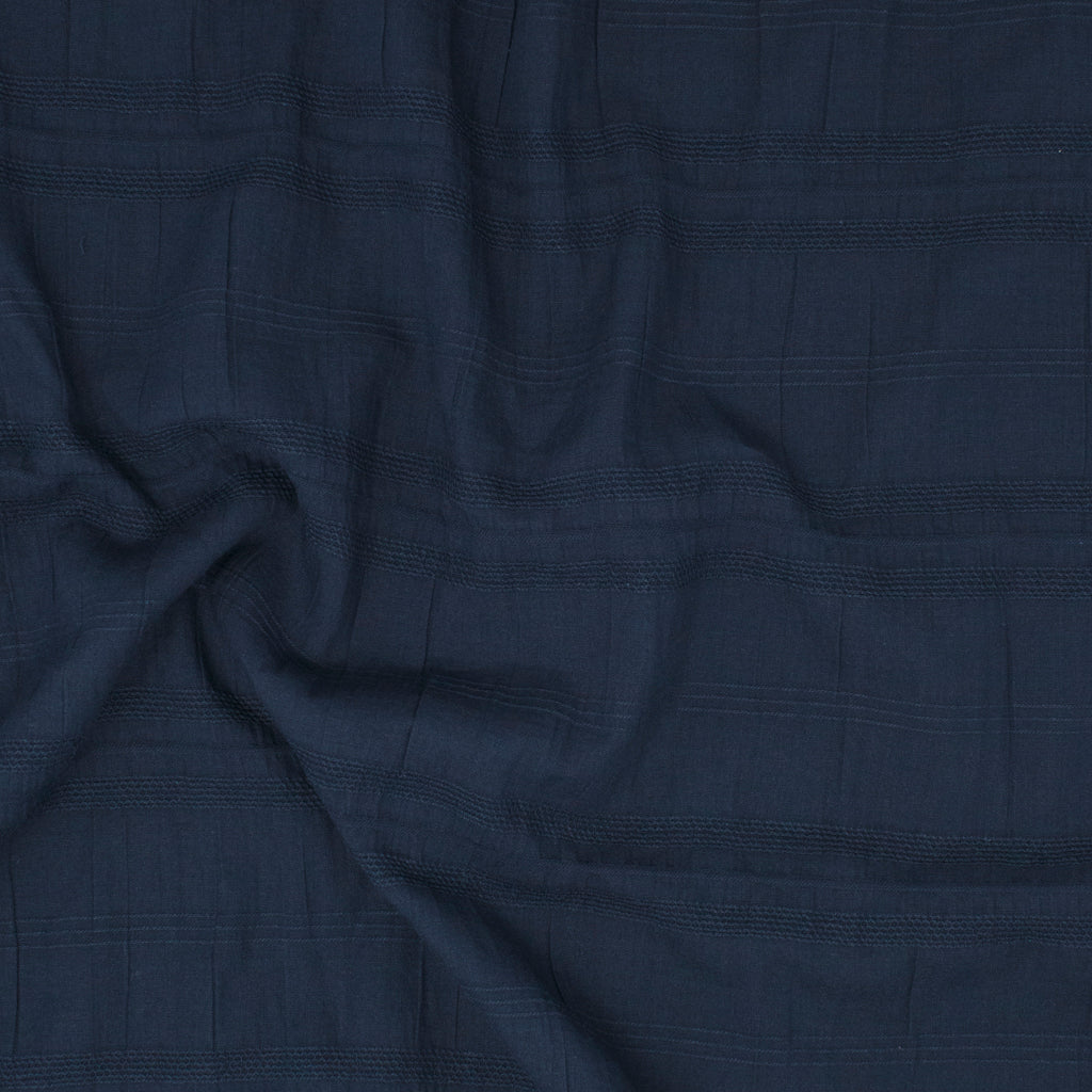 Maris Textured Cotton Deep Blue ½ yd-Fabric-Spool of Thread