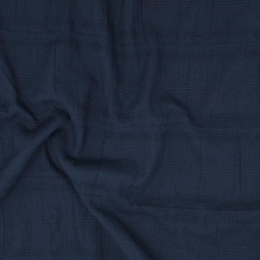 Maris Textured Cotton Deep Blue ½ yd-Fabric-Spool of Thread