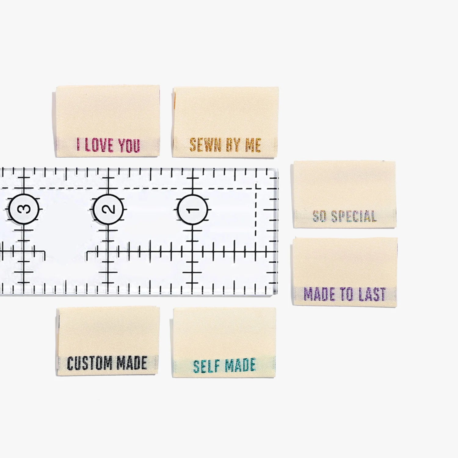 Metallic Side Seam Cream Project Labels-Notion-Spool of Thread