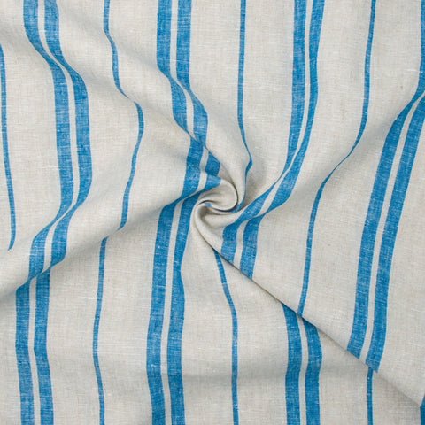 Minaty Linen Stripe Endless Sky ½ yd-Fabric-Spool of Thread