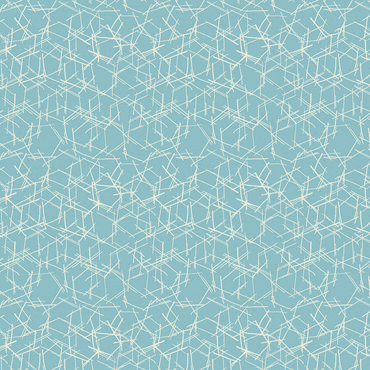 Modern Vintage Aqua ½ yd-Fabric-Spool of Thread