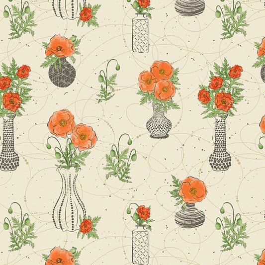 Modern Vintage Natural ½ yd-Fabric-Spool of Thread