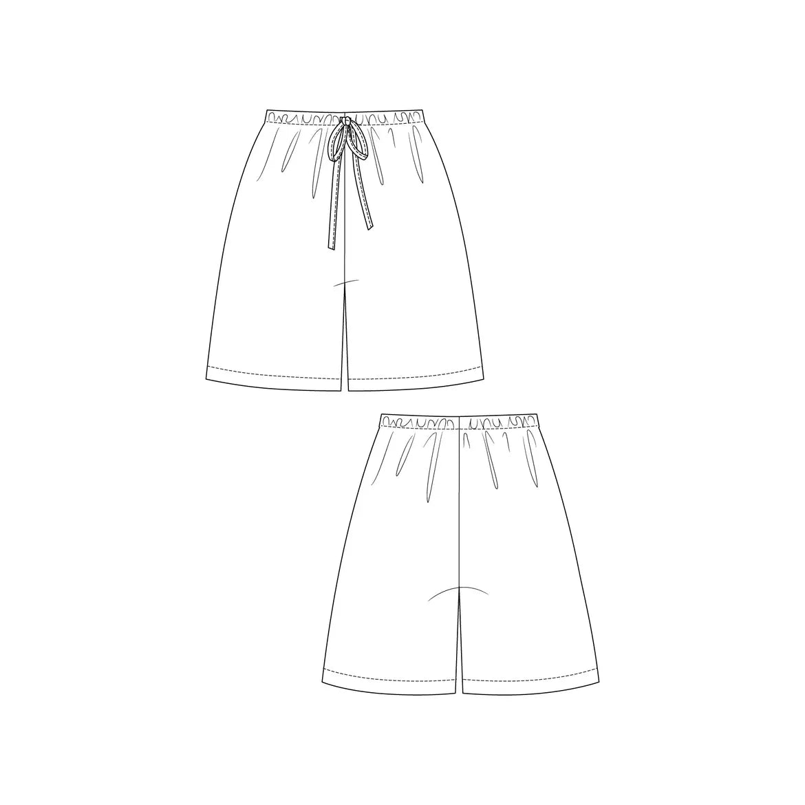 Named Aulio Elastic Waist Shorts & Trousers Paper Pattern