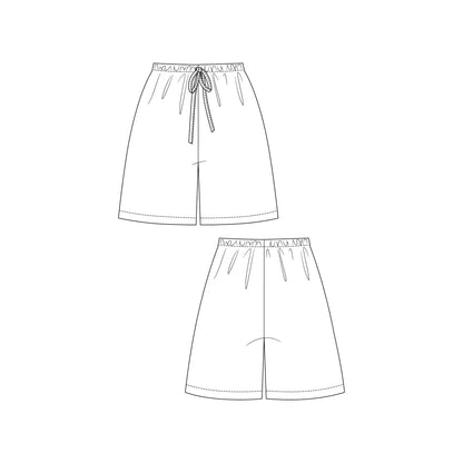 Named Aulio Elastic Waist Shorts & Trousers Paper Pattern