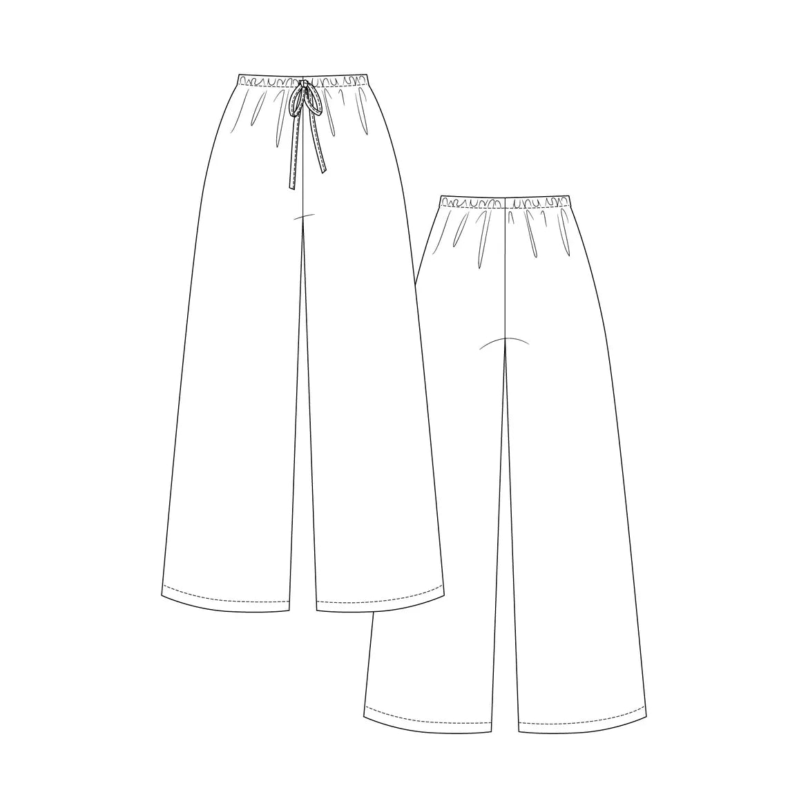 Named Aulio Elastic Waist Shorts & Trousers Paper Pattern