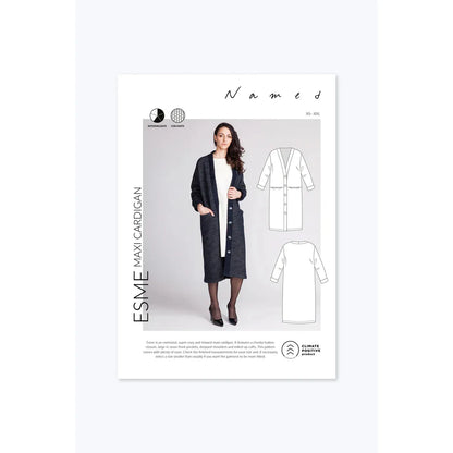 Named Esme Maxi Cardigan Paper Pattern