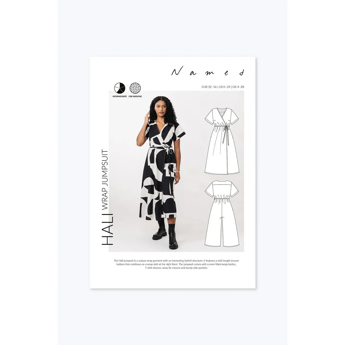 Named Hali Wrap Jumpsuit Paper Pattern-Pattern-Spool of Thread