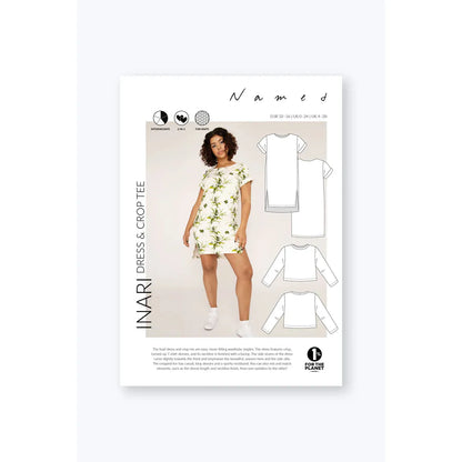 Named Inari Dress and Crop Tee Paper Pattern