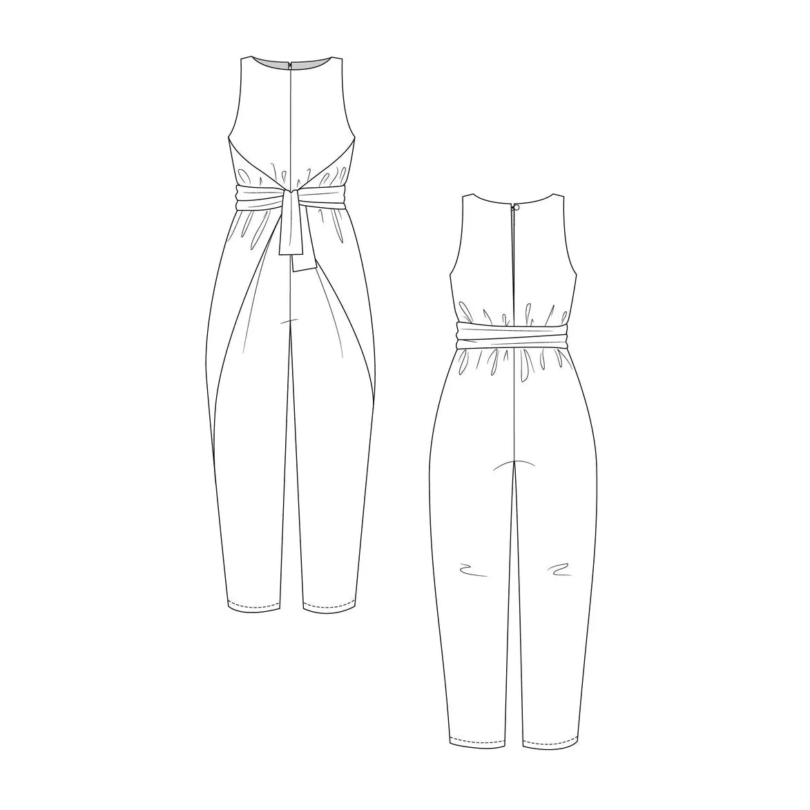 Named Kielo Wrap Dress and Jumpsuit Paper Pattern