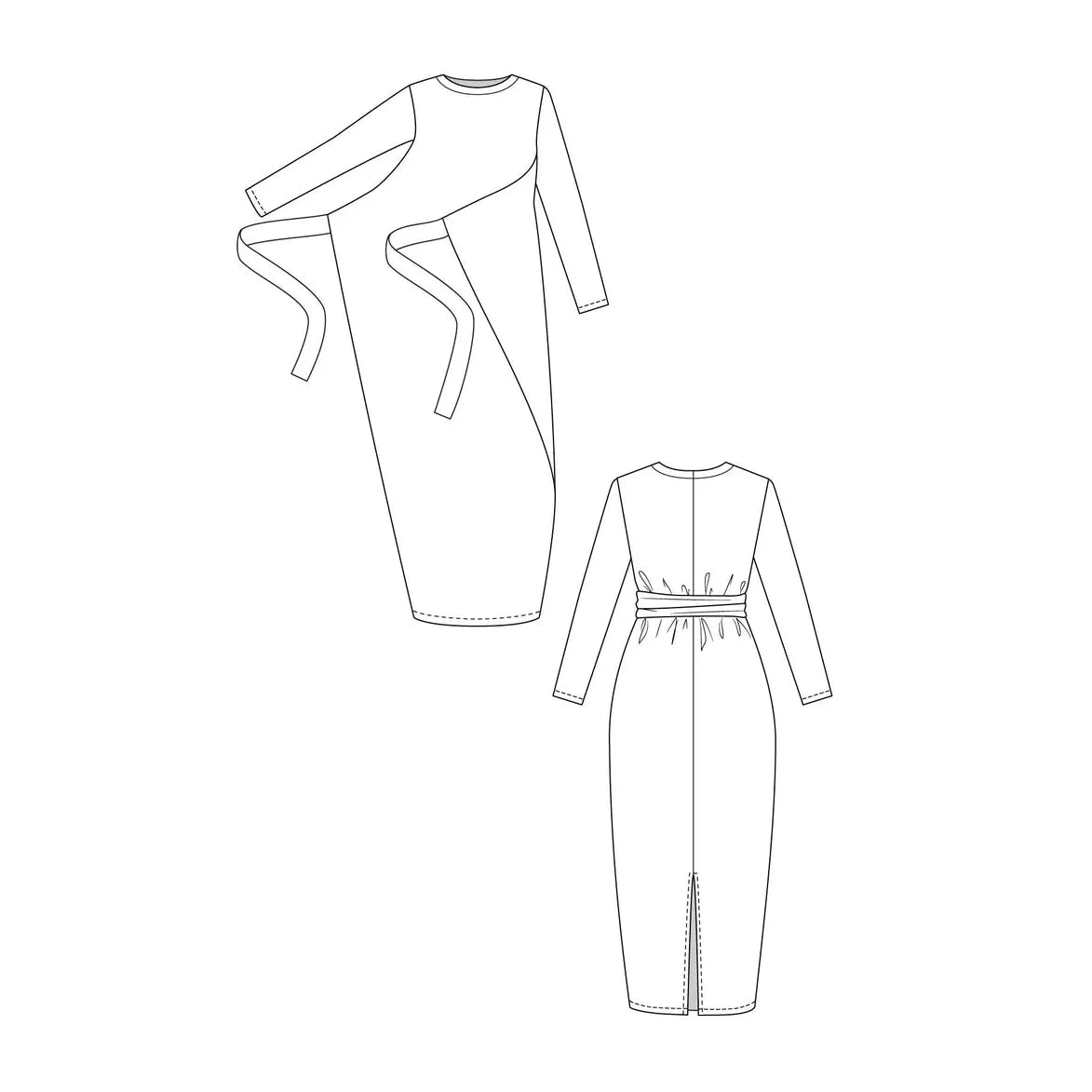 Named Kielo Wrap Dress and Jumpsuit Paper Pattern