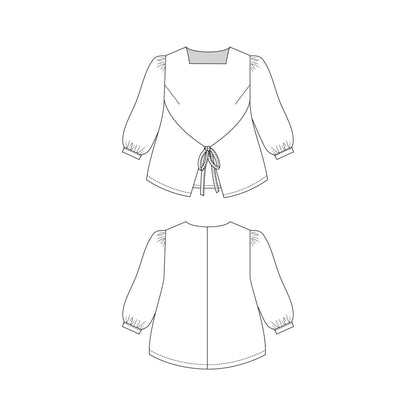 Named Lilja Dress, Pinafore, and Blouse Paper Pattern