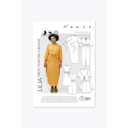 Named Lilja Dress, Pinafore, and Blouse Paper Pattern