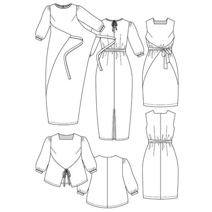 Named Lilja Dress, Pinafore, and Blouse Paper Pattern-Pattern-Spool of Thread