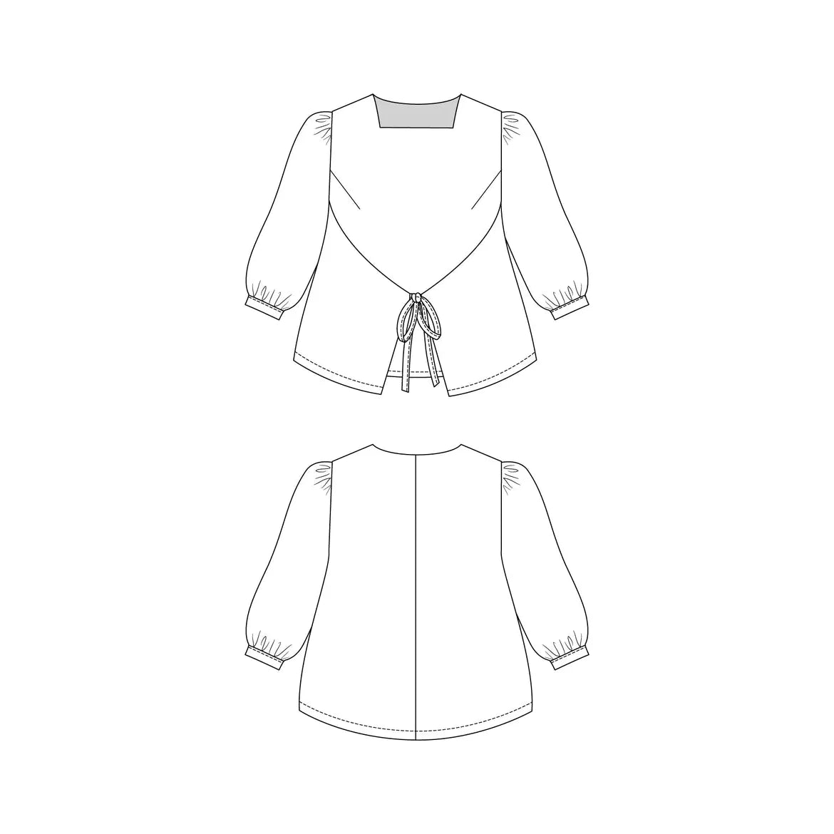 Named Lilja Dress, Pinafore, and Blouse Paper Pattern