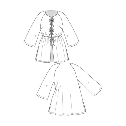 Named Maite Raglan Tunic and Dress Paper Pattern