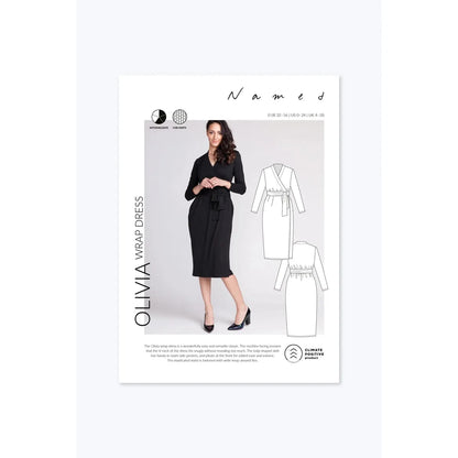 Named Olivia Wrap Dress Paper Pattern