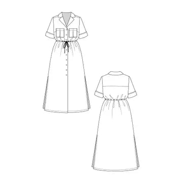 Named Reeta Shirt Dress Paper Pattern