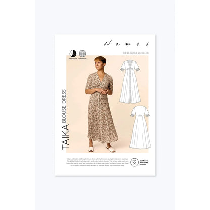 Named Taika Blouse Dress Paper Pattern