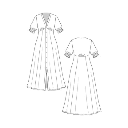 Named Taika Blouse Dress Paper Pattern