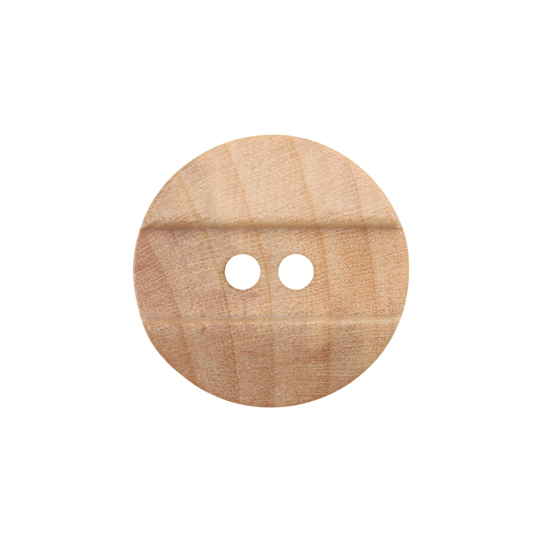 Noticeable Button - 28mm (1⅛″), 2 Hole, Wood - 2 count