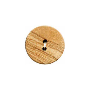 Optimistic Button - 15mm (⅝″), 2 Hole, Wood - 3 count-Notion-Spool of Thread