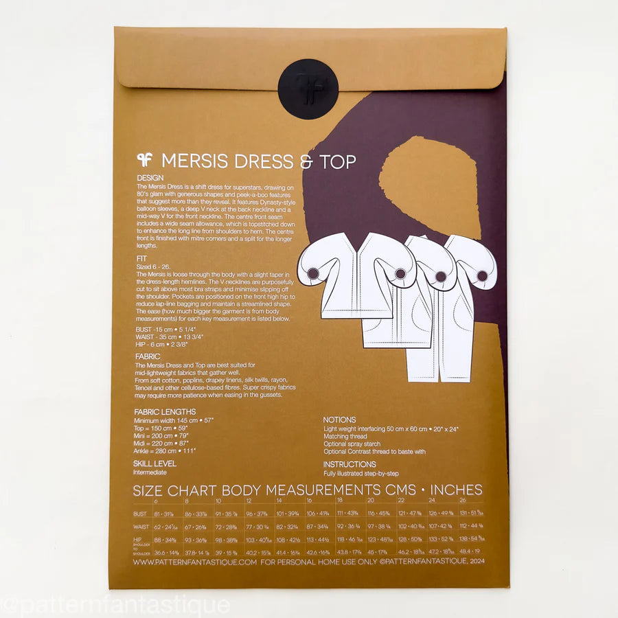 Pattern Fantastique Mersis Dress and Top Paper Pattern-Pattern-Spool of Thread