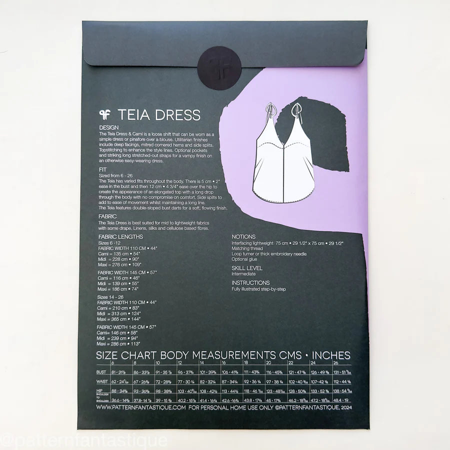 Pattern Fantastique Teia Dress and Cami Paper Pattern-Pattern-Spool of Thread