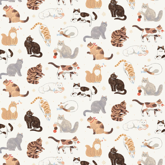 Paws & Play Cats Cream ½ yd-Fabric-Spool of Thread