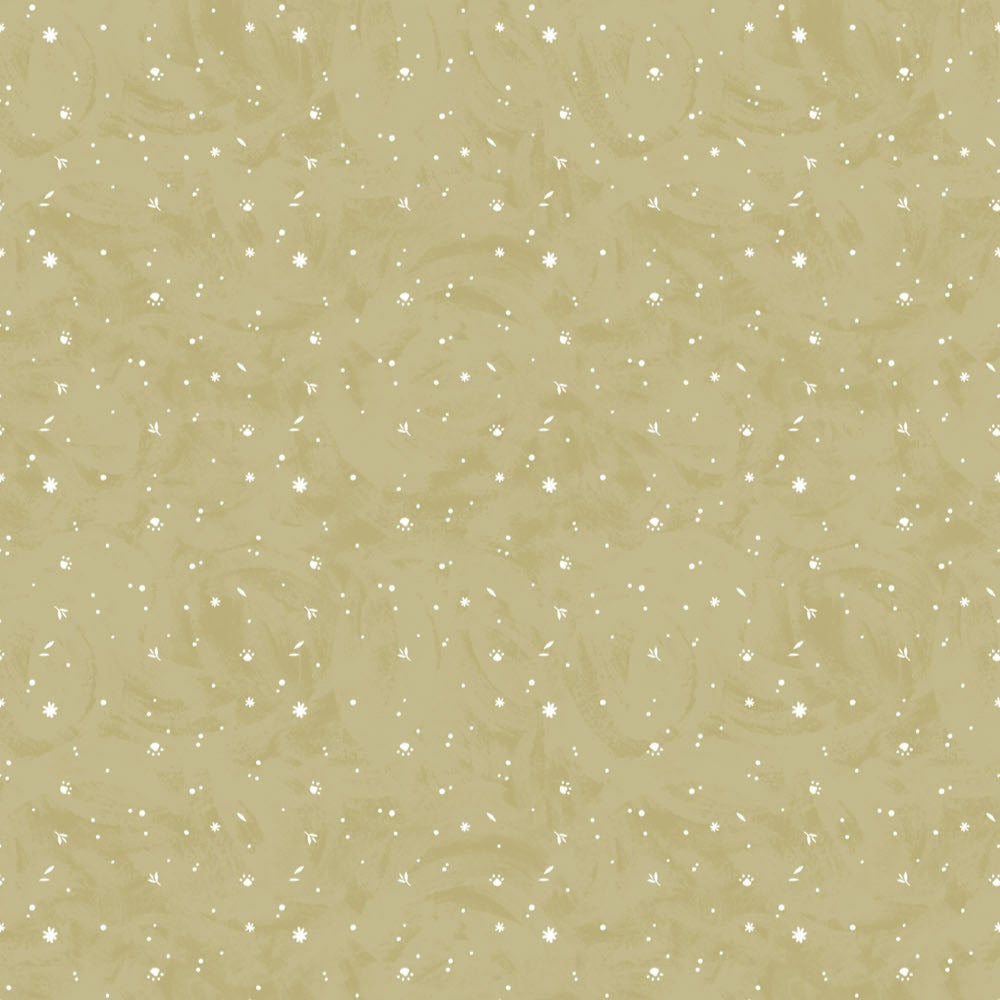 Paws & Play Paws Gold ½ yd-Fabric-Spool of Thread