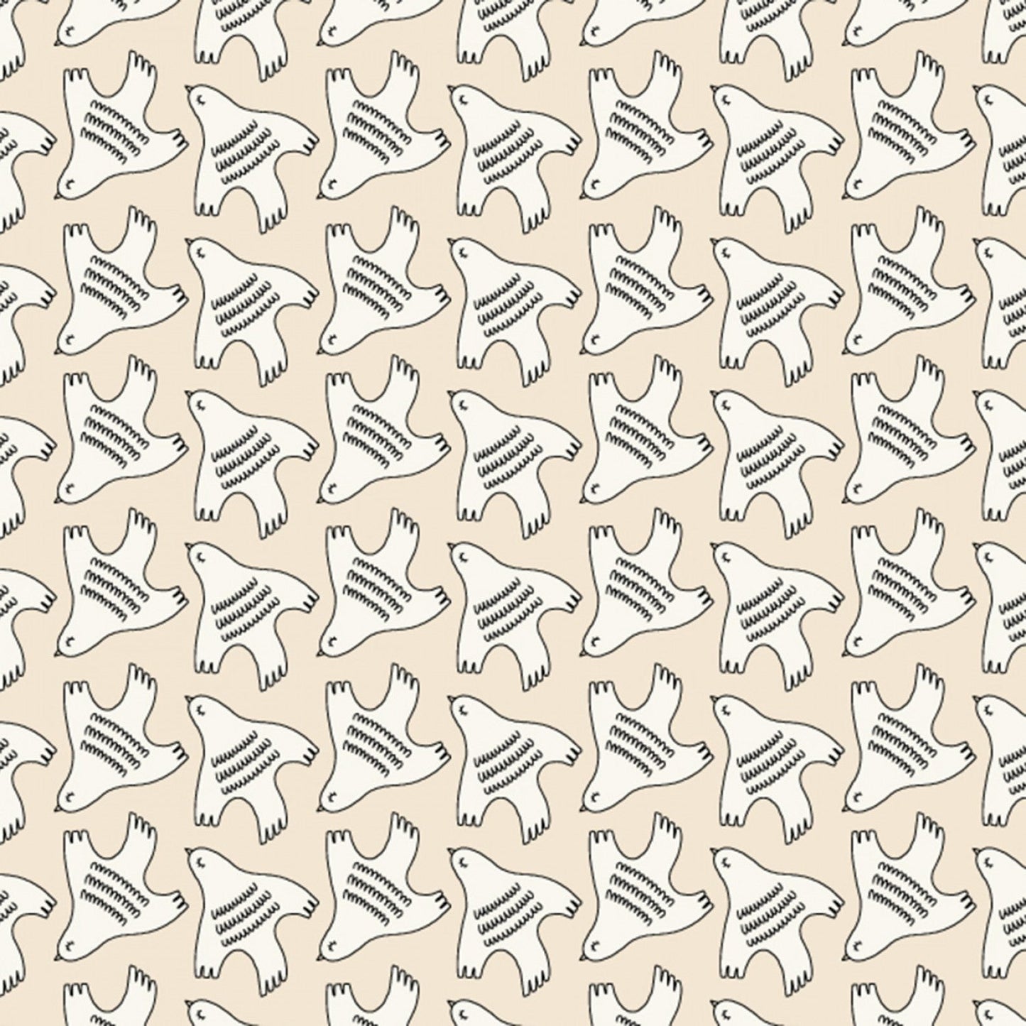 Peaceful & Warm Dove Beige ½ yd-Fabric-Spool of Thread