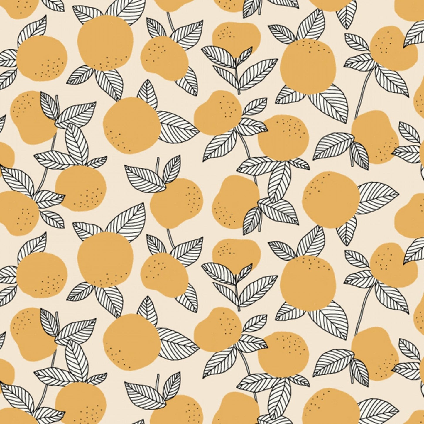 Peaceful & Warm Tangerines Beige ½ yd-Fabric-Spool of Thread