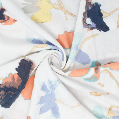 Peggy Rayon Linen Abstract Ivory ½ yd-Fabric-Spool of Thread